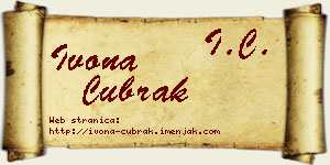 Ivona Čubrak vizit kartica